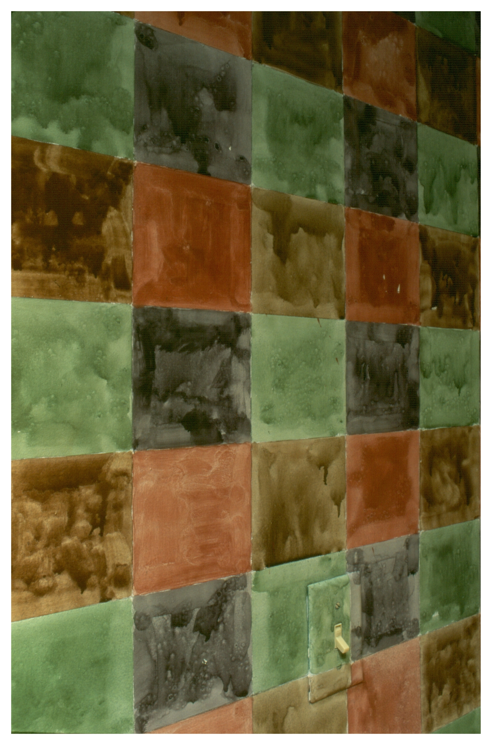 Watercolor mural 1989 - detail